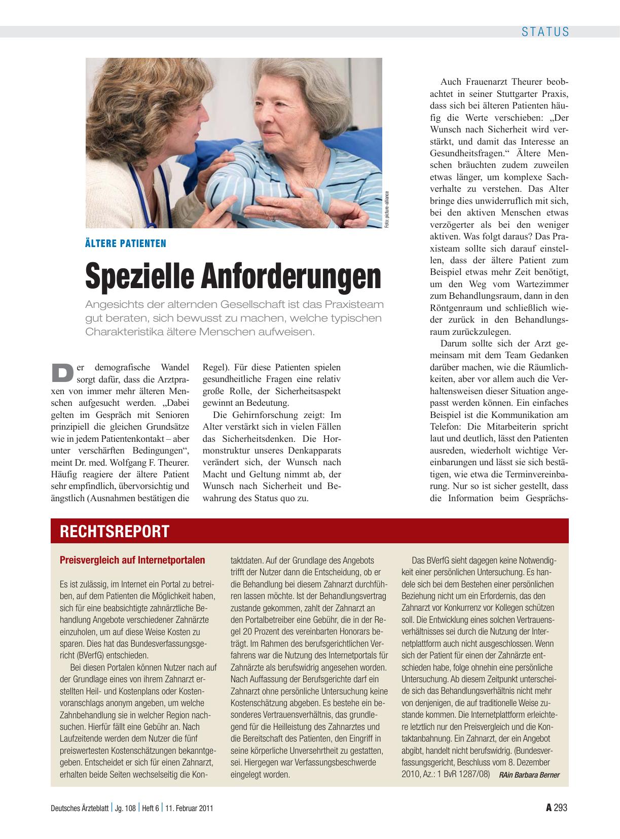 Vorschauseite 1: Ältere Patienten: Spezielle Anforderungen