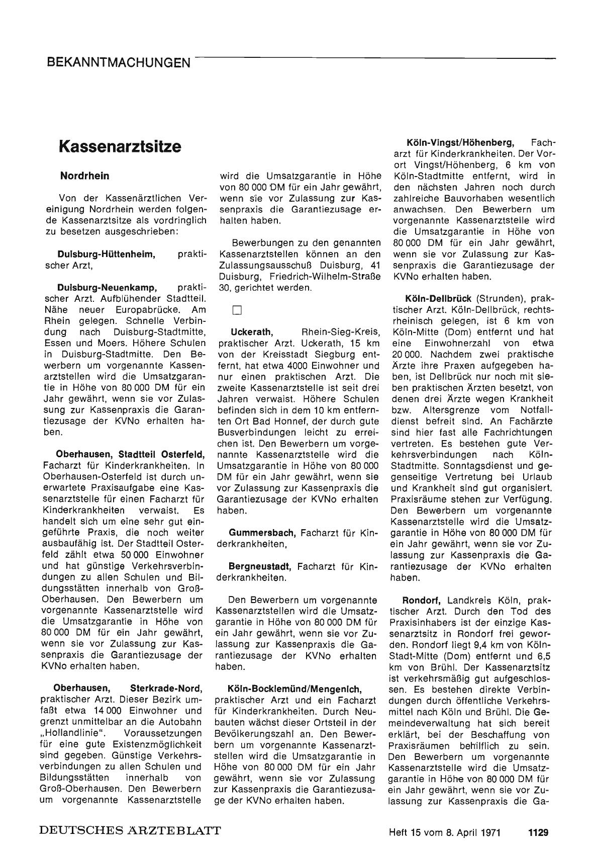 Vorschauseite 1: Kassenarztsitze