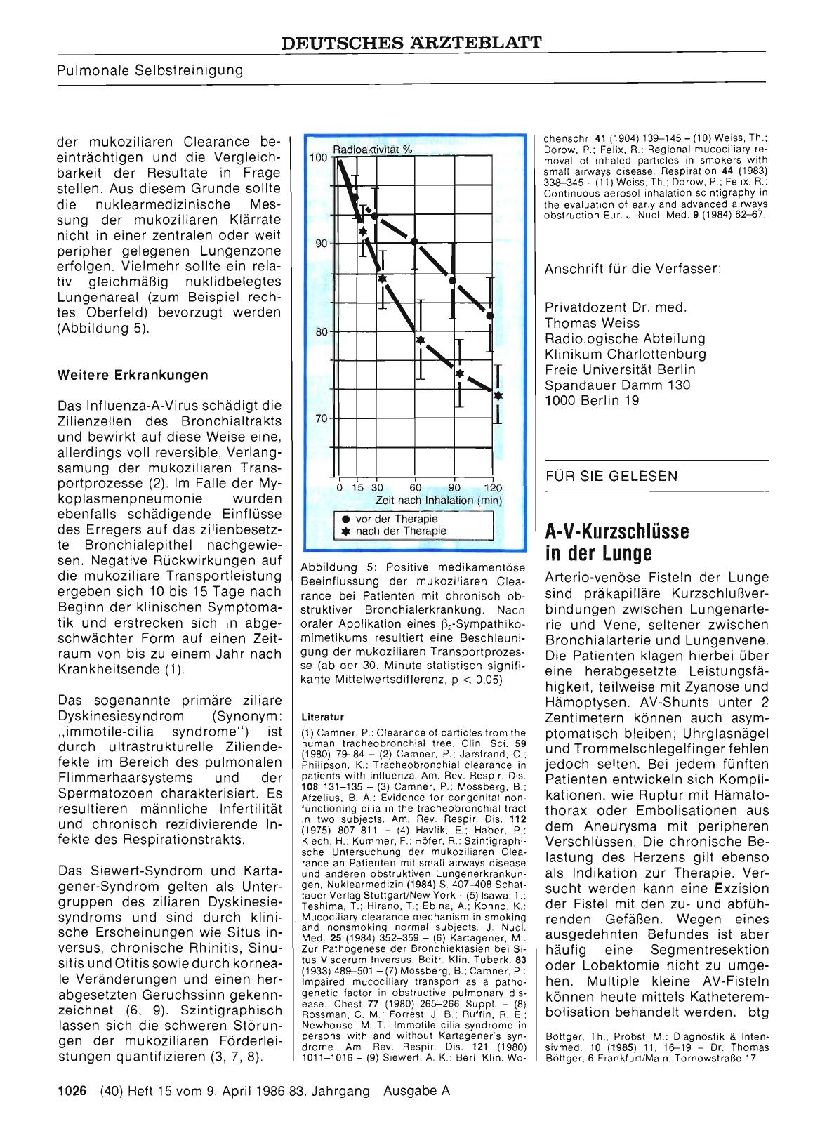 Vorschauseite 1: A-V-Kurzschlüsse in der Lunge