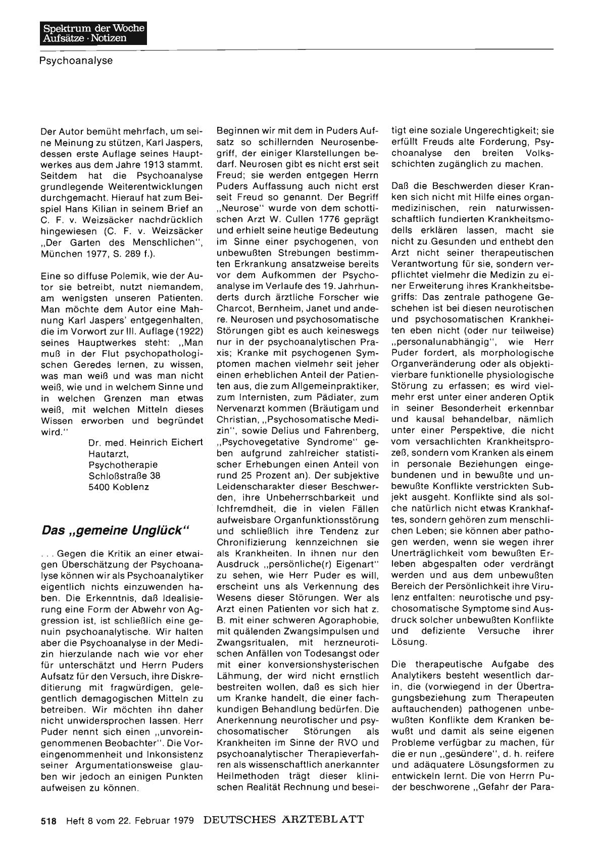 Vorschauseite 1: Die Überschätzung der Psychoanalyse: Das „gemeine Unglück“