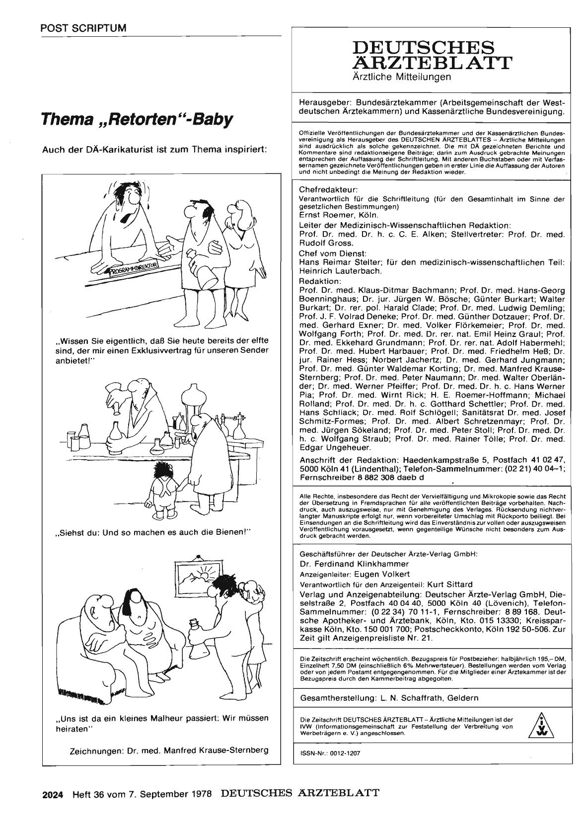 Vorschauseite 1: Thema „Retorten“-Baby