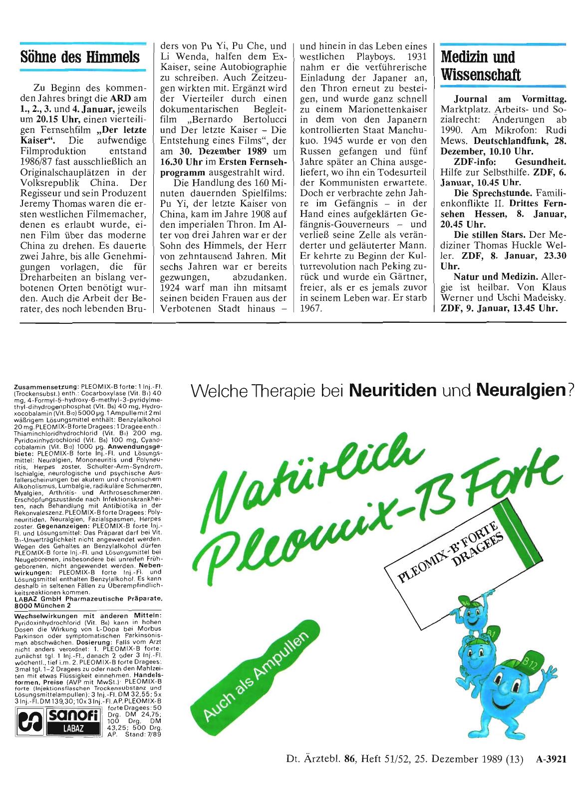 Vorschauseite 1: Medizin und Wissenschaft