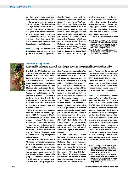 Vorschauseite 1: Prävention des Typ-2-Diabetes: Lebensstilveränderungen wirken länger nach als prophylaktische Medikamente
