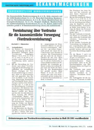 Vorschauseite 1: Vereinbarung über Vordrucke für die kassenärztliche Versorgung (Vordruckvereinbarung)
