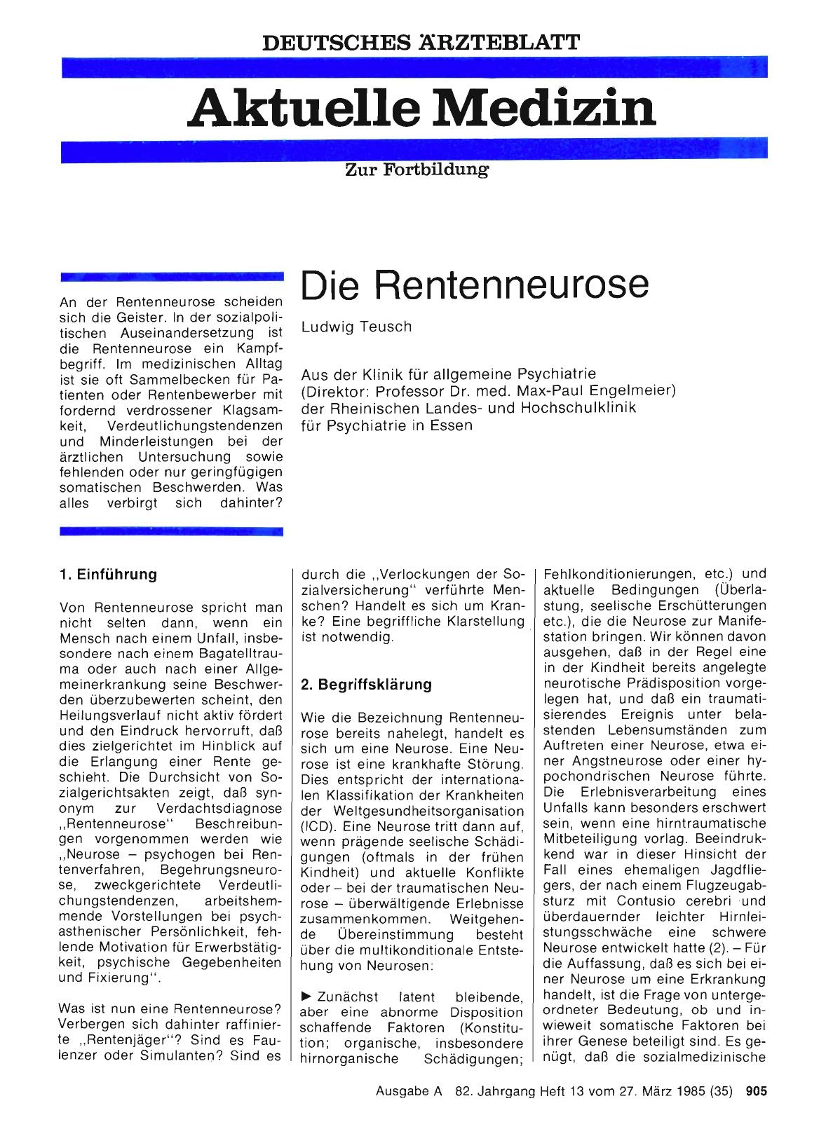 Vorschauseite 1: Die Rentenneurose