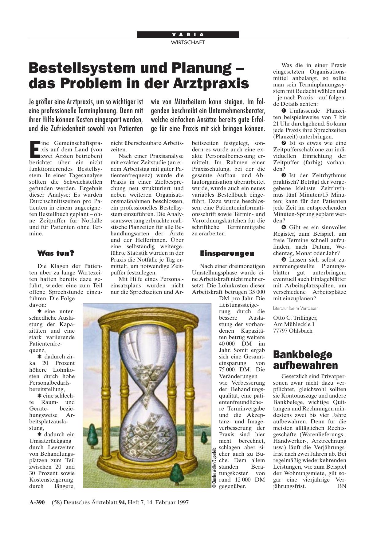 Vorschauseite 1: Bankbelege aufbewahren