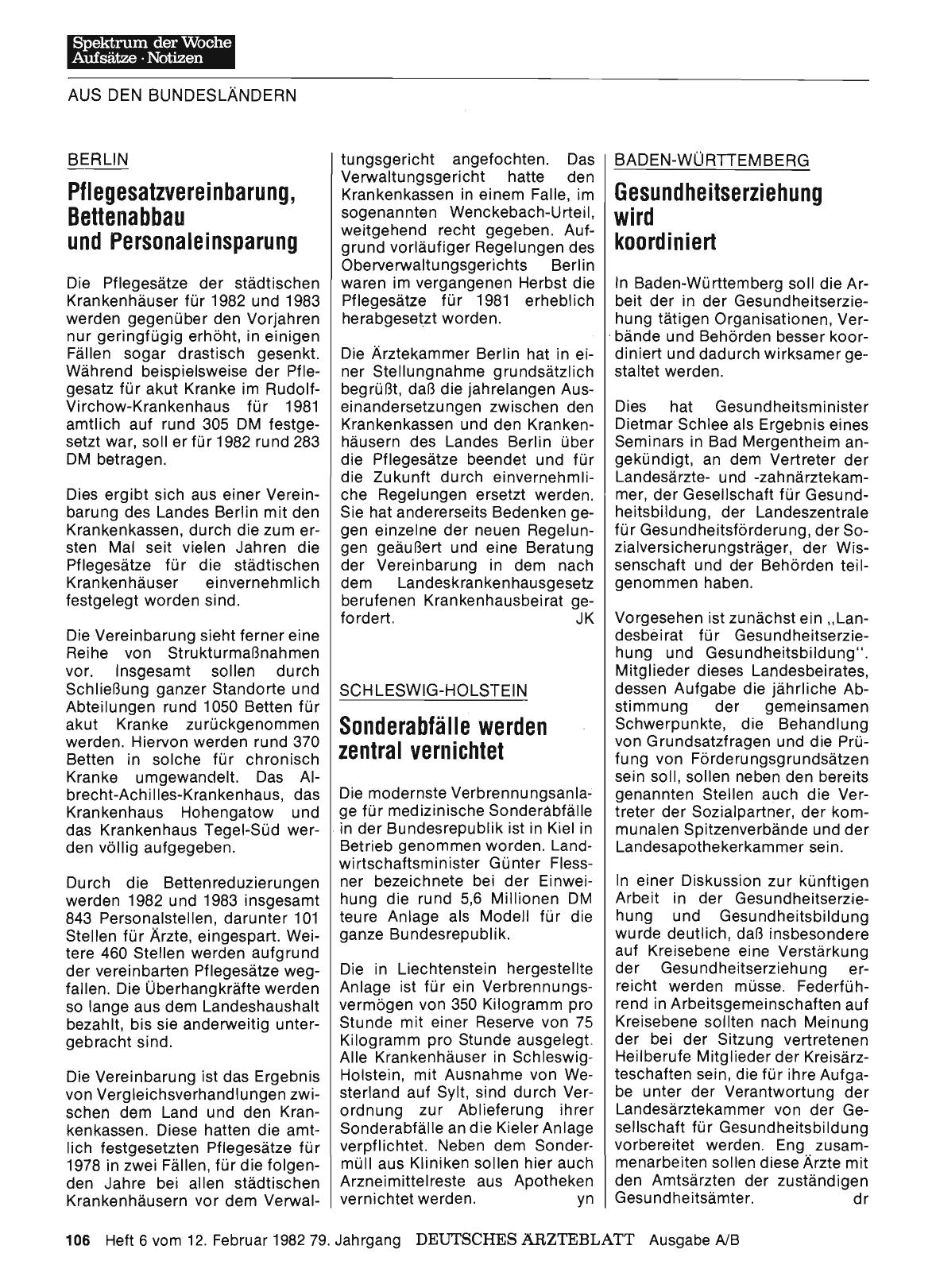 Vorschauseite 1: Schleswig-Holstein: Sonderabfälle werden zentral vernichtet