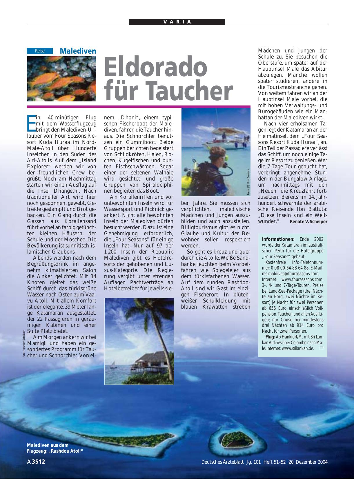 Vorschauseite 1: Malediven: Eldorado für Taucher