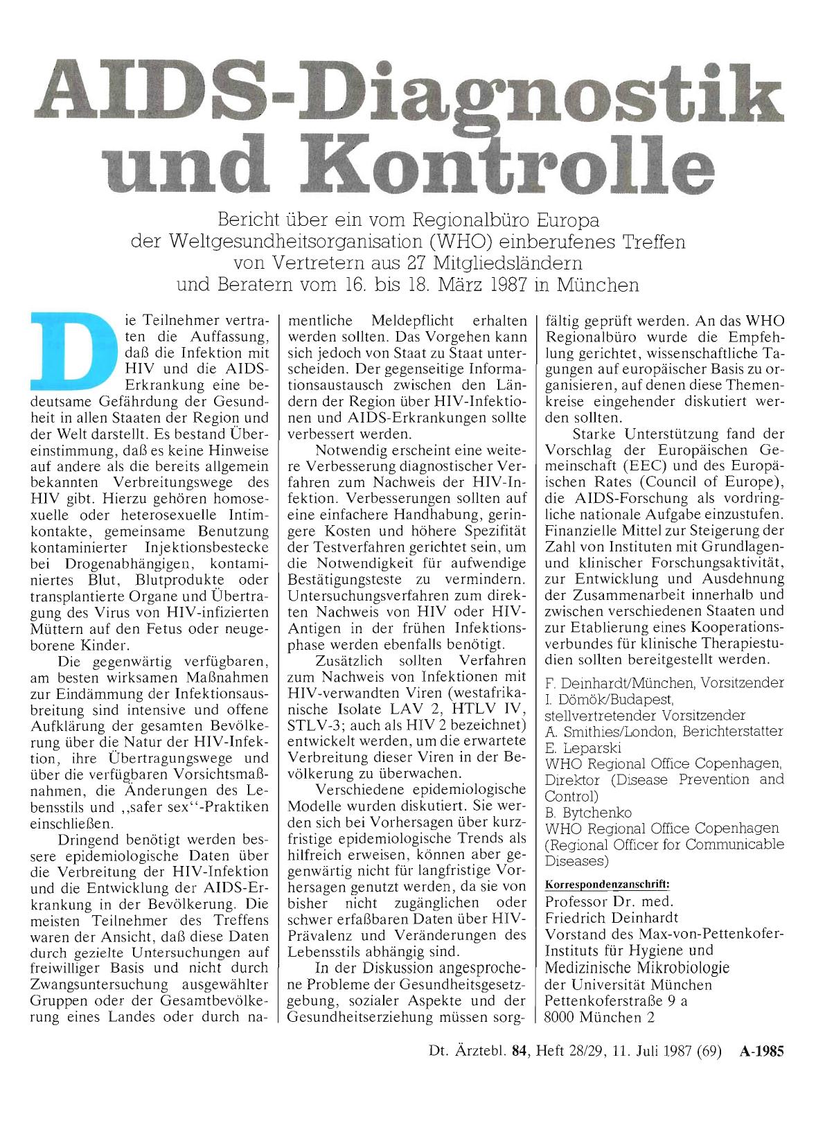 Vorschauseite 1: AIDS-Diagnostik und Kontrolle