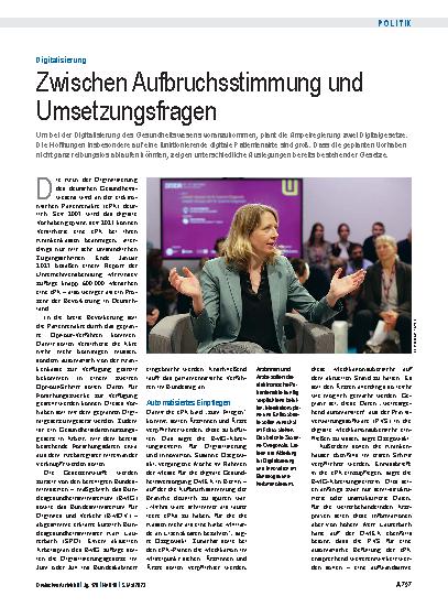 Vorschauseite 1: Digitalisierung: Zwischen Aufbruchsstimmung und Umsetzungsfragen