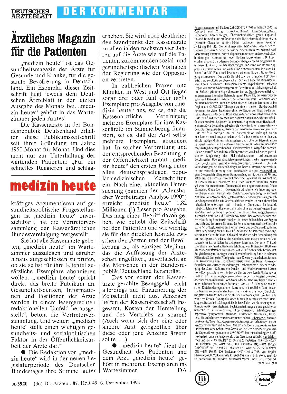 Vorschauseite 1: Ärztliches Magazin für die Patienten