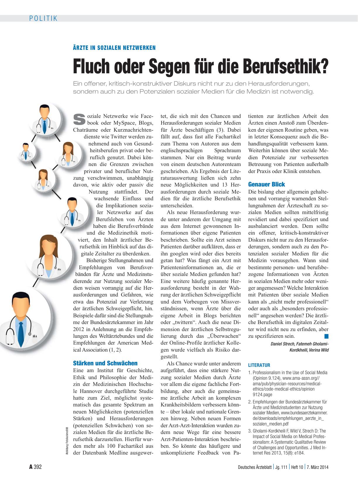 Vorschauseite 1: Ärzte in sozialen Netzwerken: Fluch oder Segen für die Berufsethik?