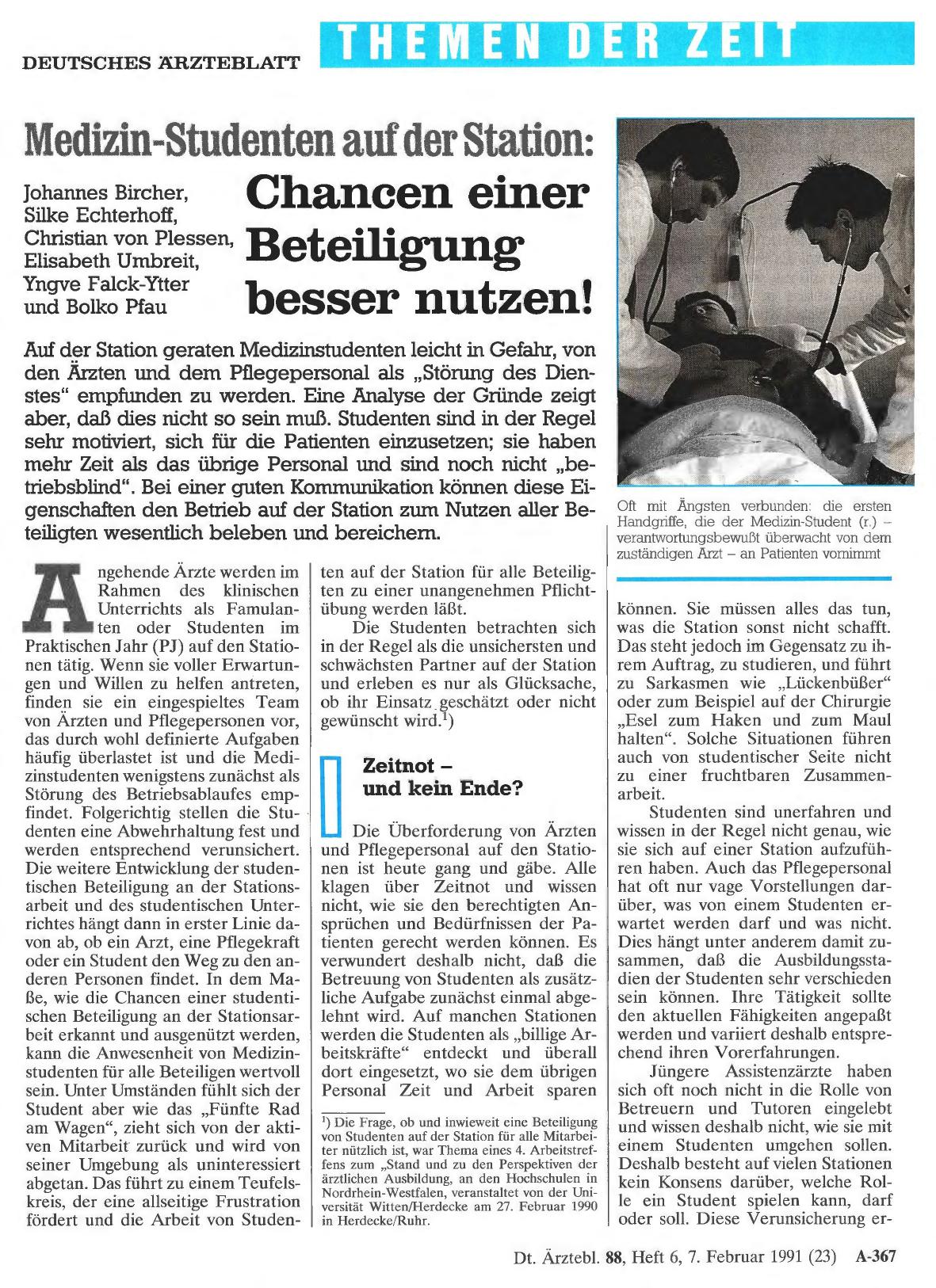 Vorschauseite 1: Medizin-Studenten auf der Station: Chancen einer Beteiligung besser nutzen!