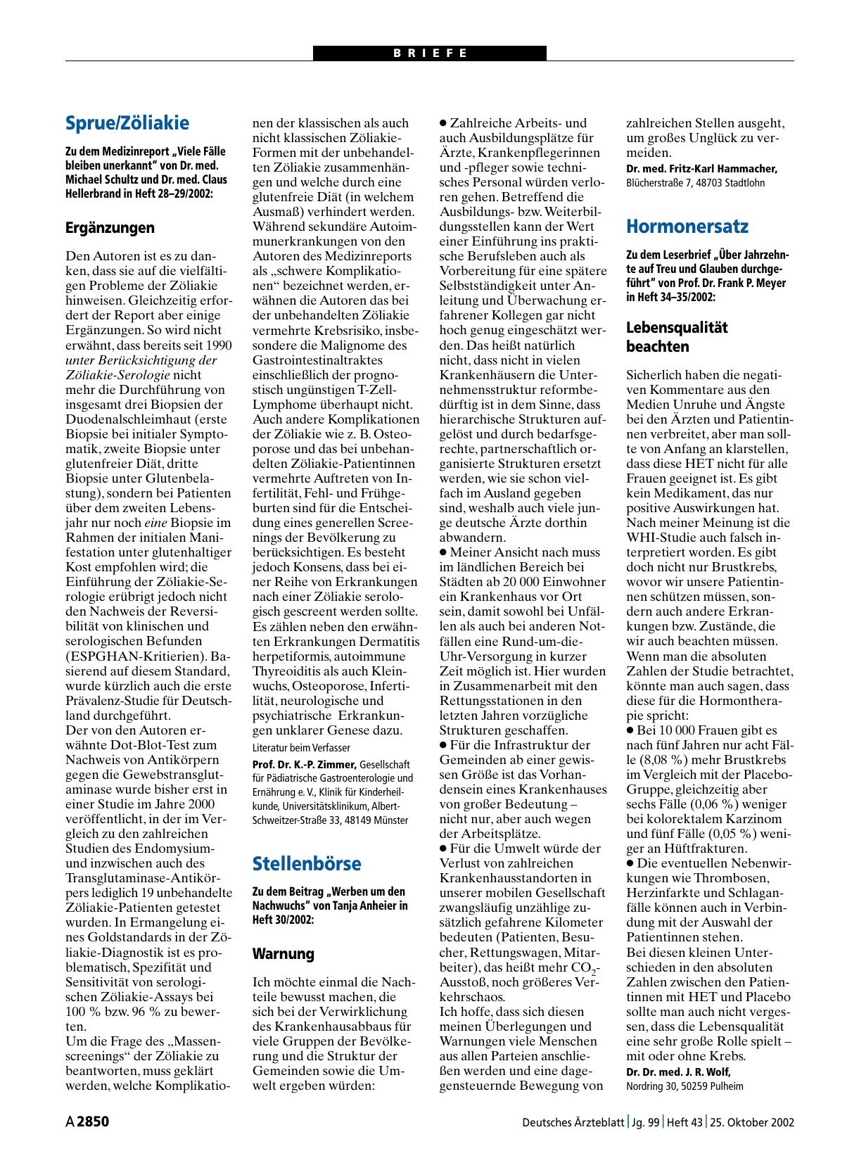 Vorschauseite 1: Sprue/Zöliakie: Ergänzungen