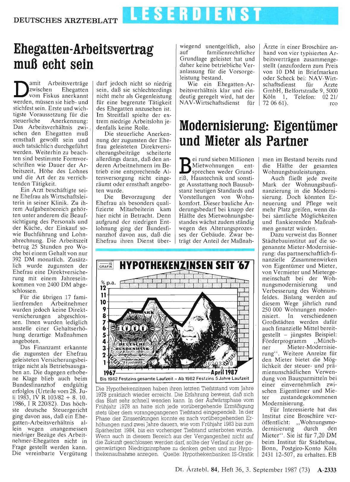 Vorschauseite 1: Hypothekenzinsen seit ´67