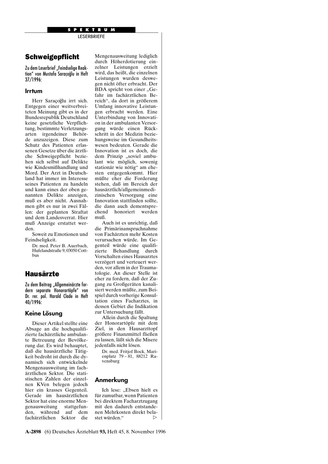 Vorschauseite 1: Schweigepflicht: Irrtum