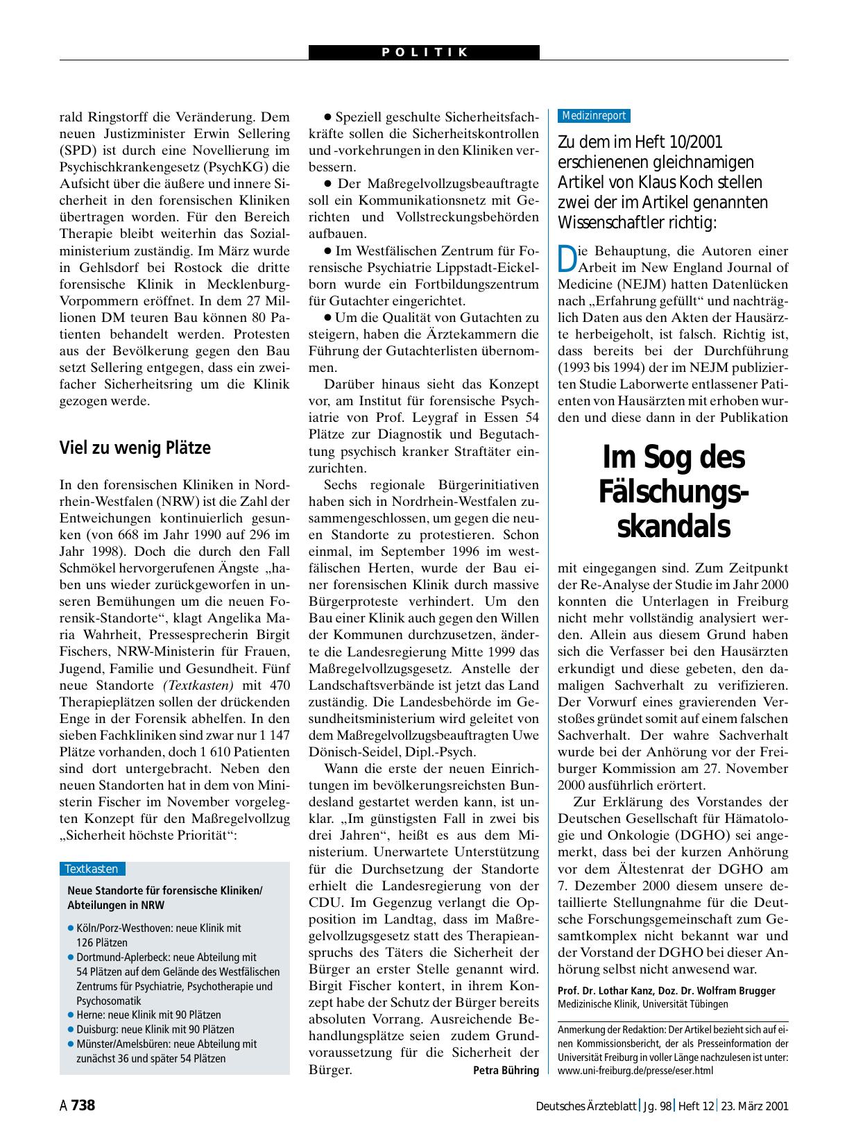 Vorschauseite 1: Im Sog des Fälschungs-skandals