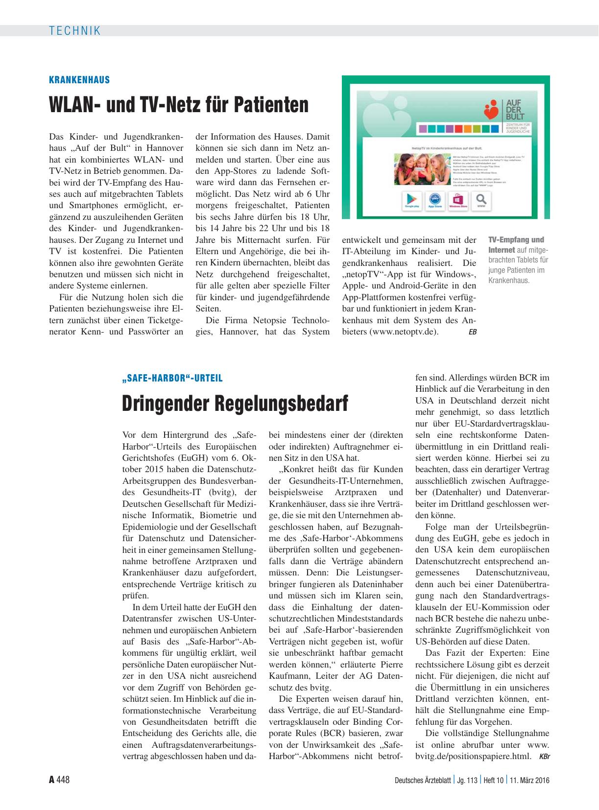 Vorschauseite 1: Krankenhaus: WLANund TV-Netz für Patienten