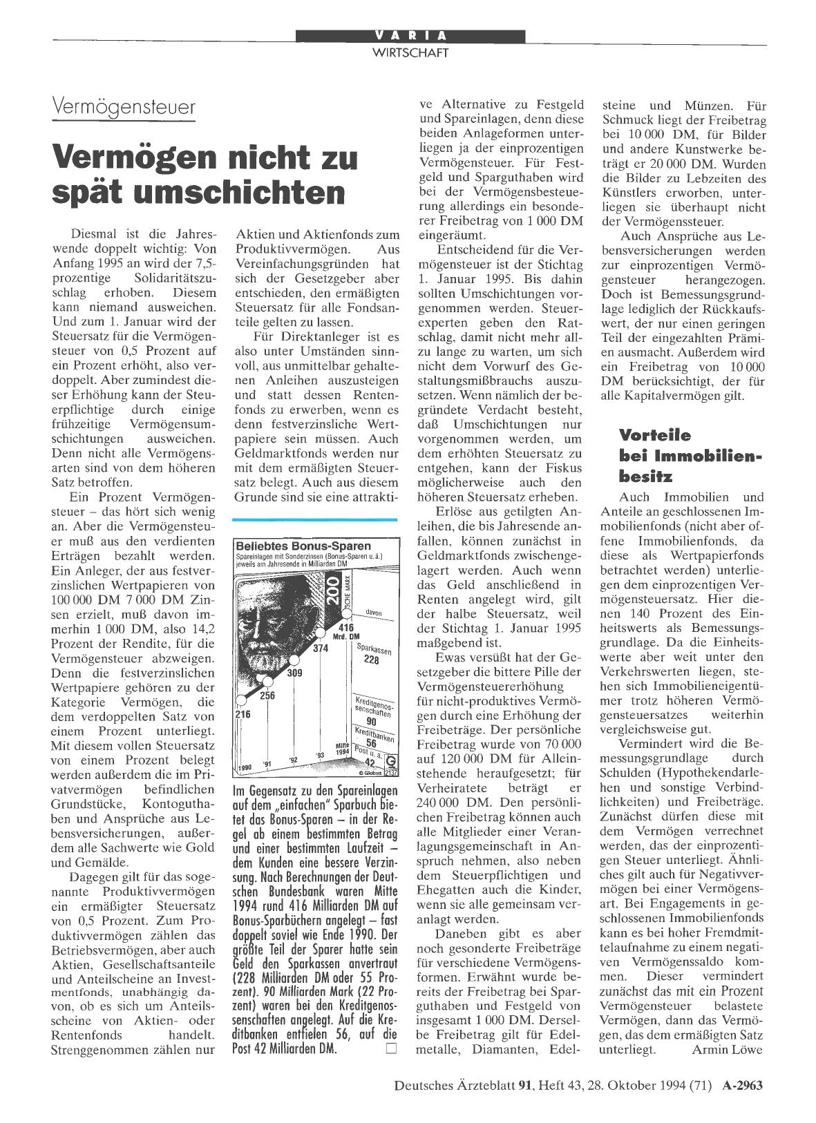 Vorschauseite 1: Vermögensteuer: Vermögen nicht zu spät umschichten