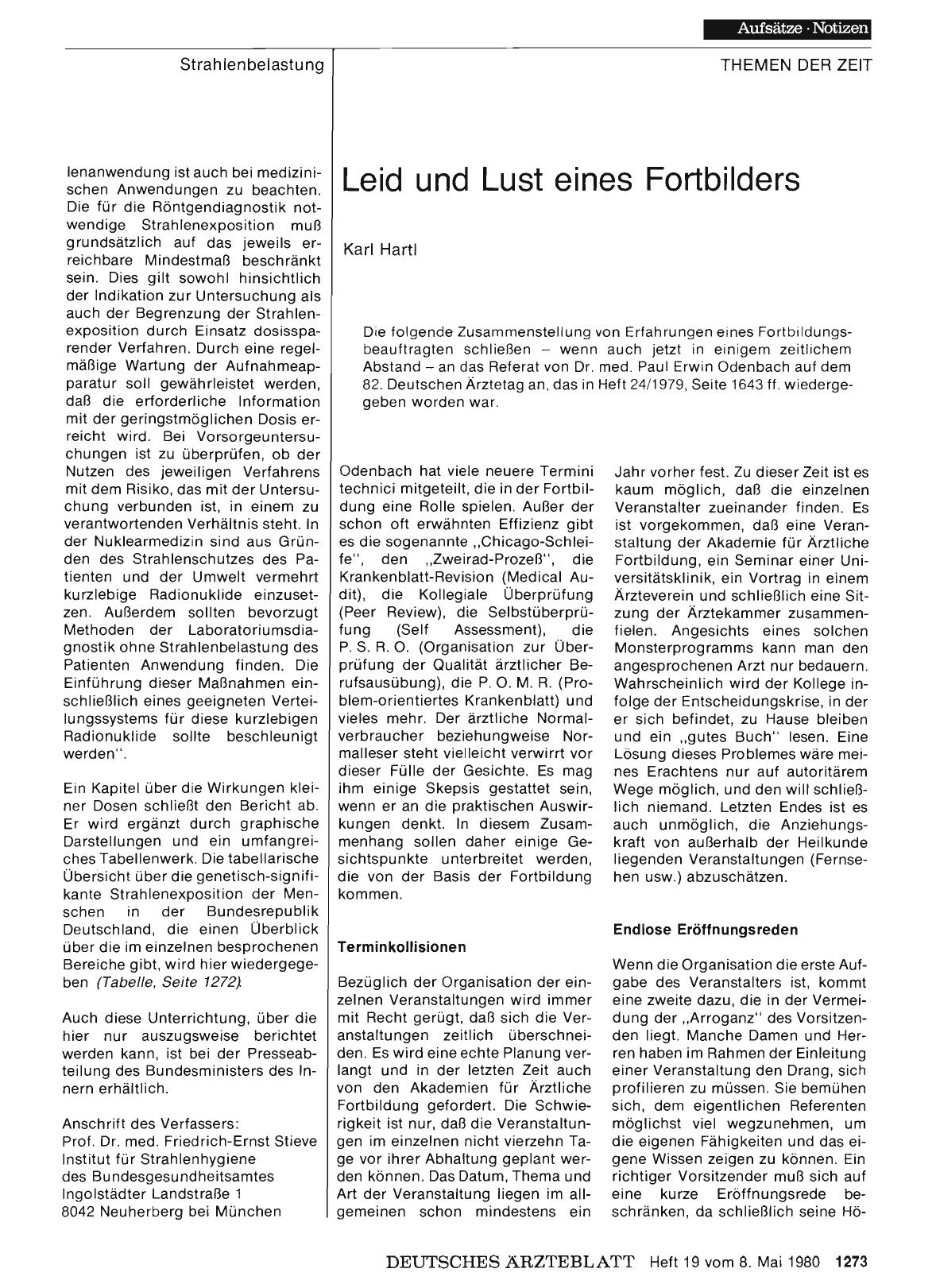 Vorschauseite 1: Leid und Lust eines Fortbilders