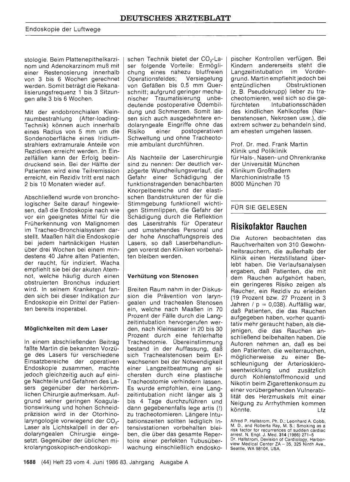 Vorschauseite 1: Risikofaktor Rauchen