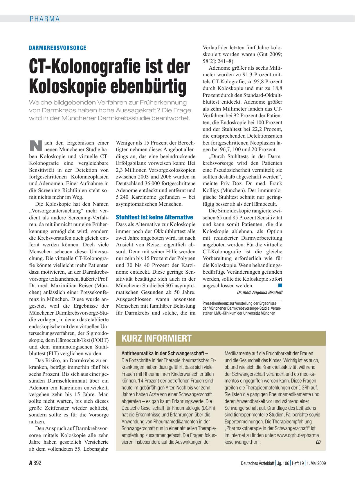 Vorschauseite 1: Kurz informiert