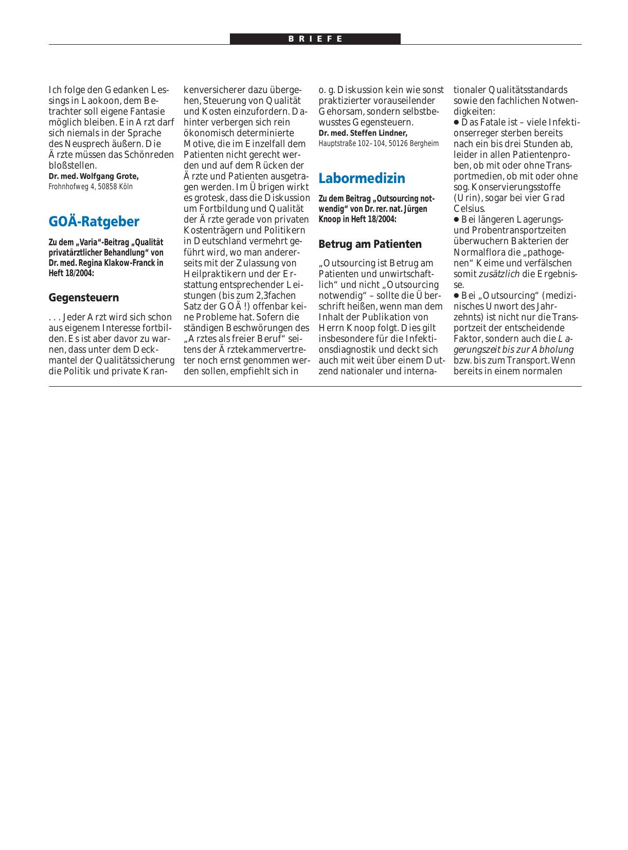 Vorschauseite 1: Labormedizin: Betrug am Patienten