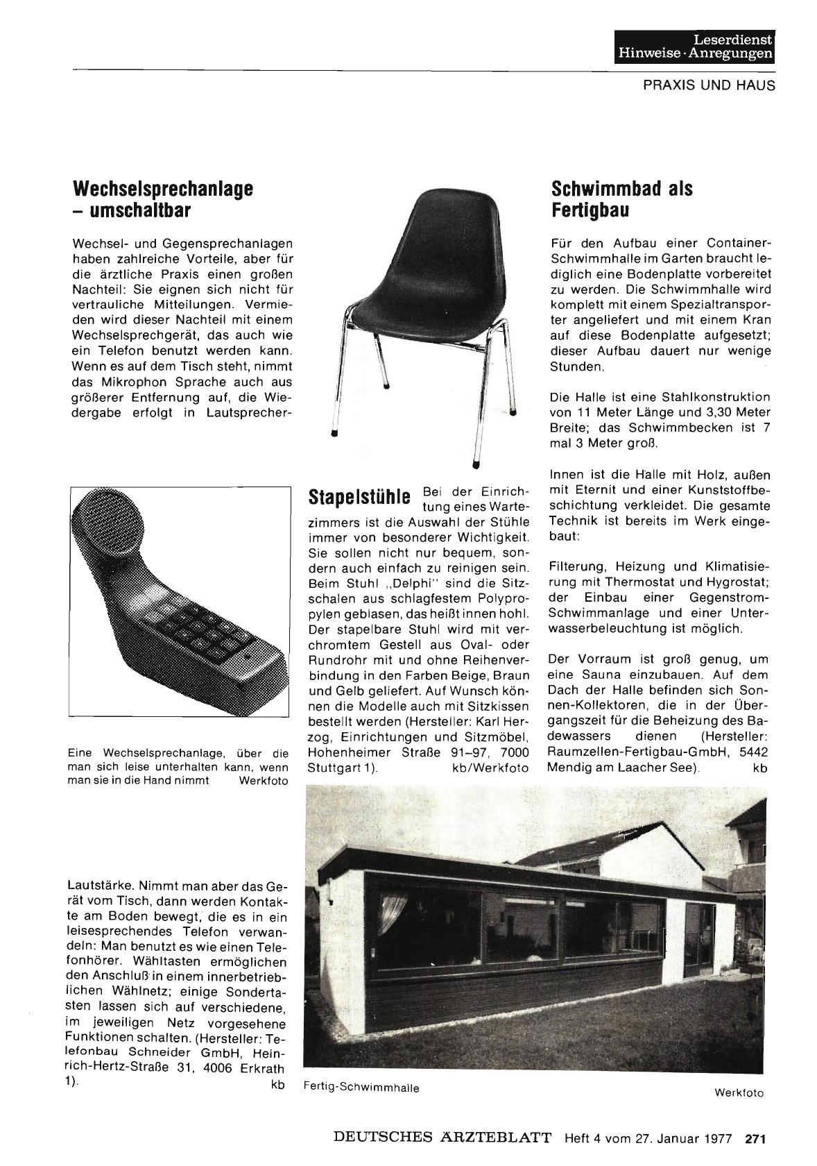 Vorschauseite 1: Stapelstühle