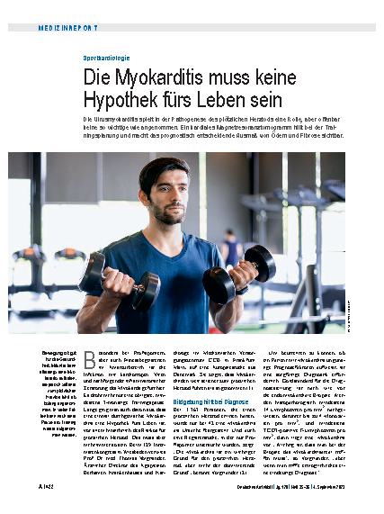 Vorschauseite 1: Sportkardiologie: Die Myokarditis muss keine Hypothek fürs Leben sein