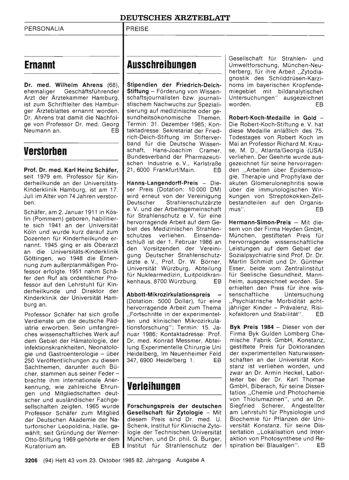Vorschauseite 1: Verstorben