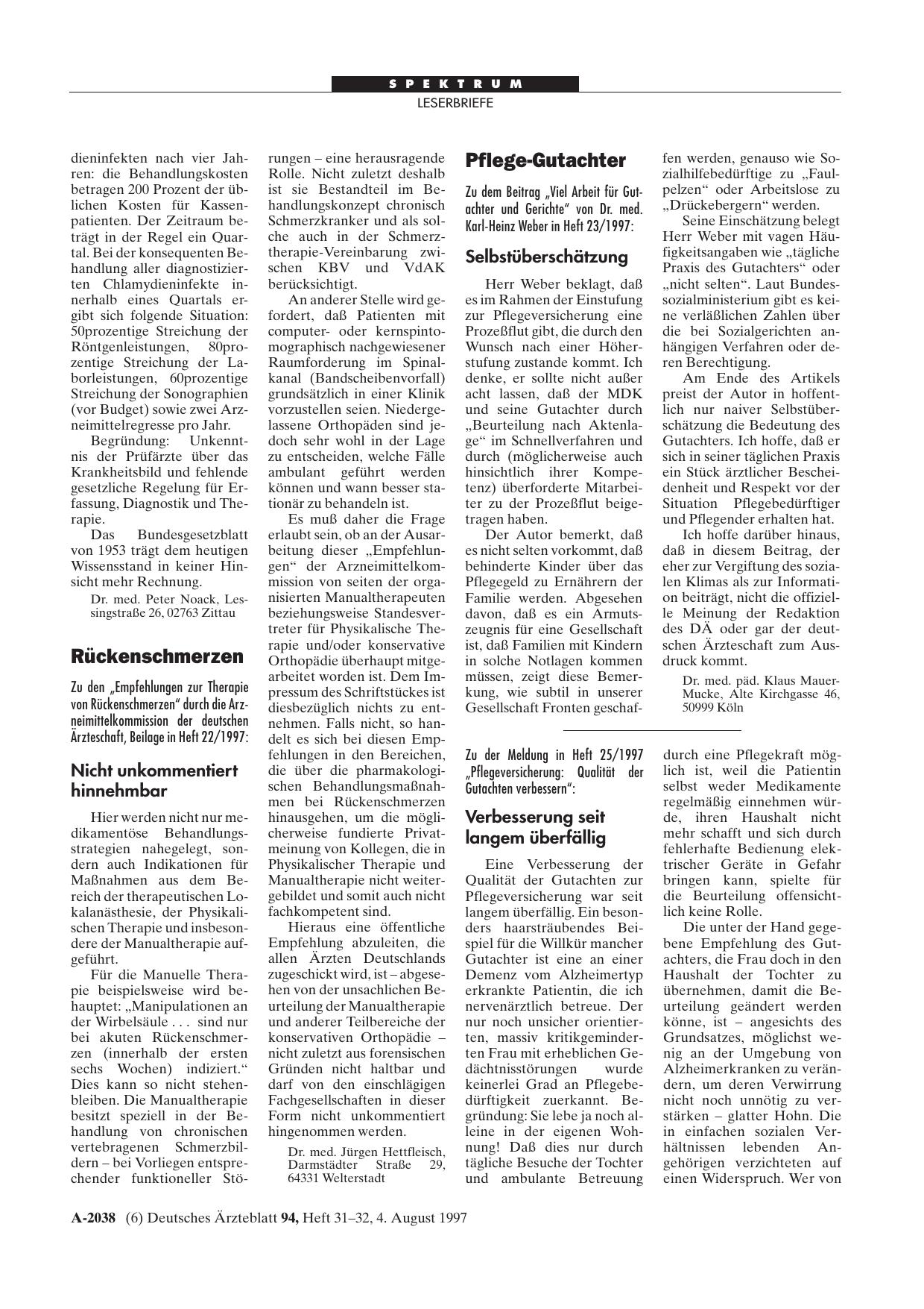 Vorschauseite 1: Rückenschmerzen: Nicht unkommentiert hinnehmbar