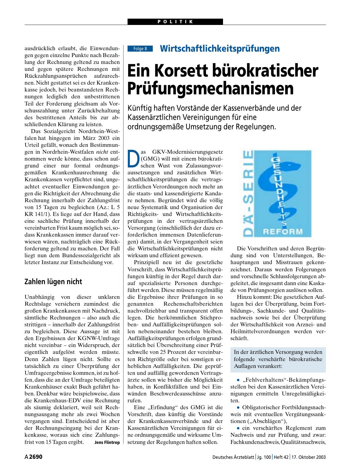 Vorschauseite 1: Wirtschaftlichkeitsprüfungen: Ein Korsett bürokratischer Prüfungsmechanismen (Folge 8)