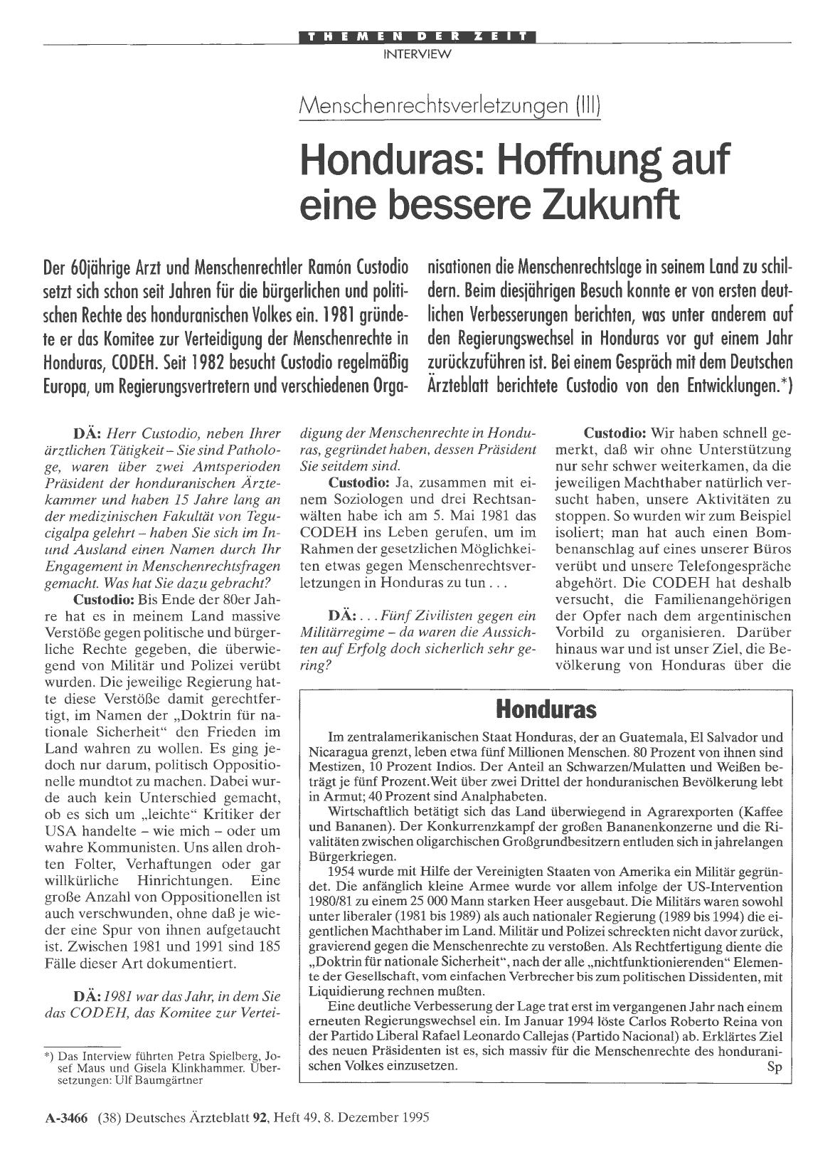 Vorschauseite 1: Honduras