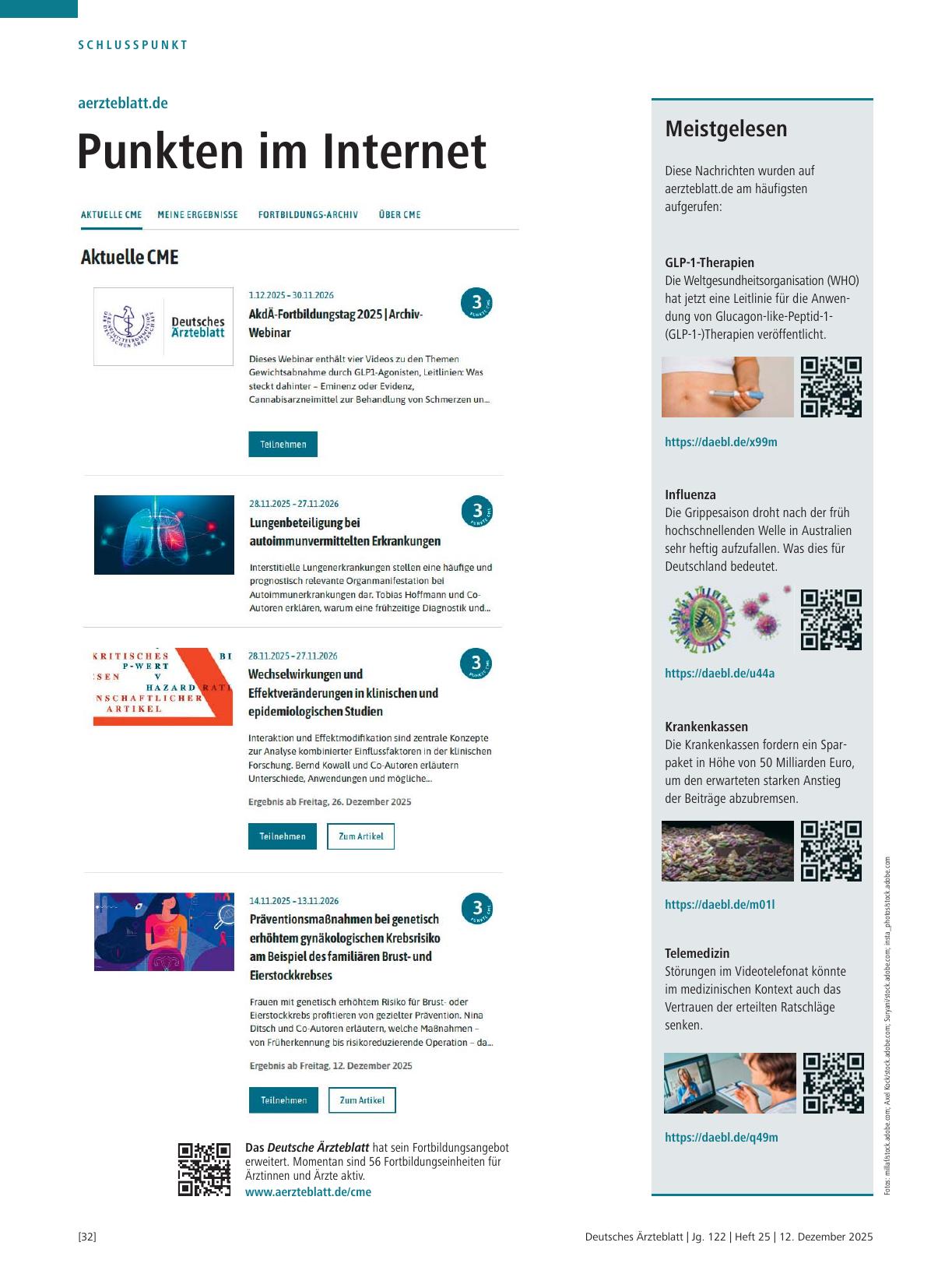 Vorschauseite 1: aerzteblatt. de: Punkten im Internet