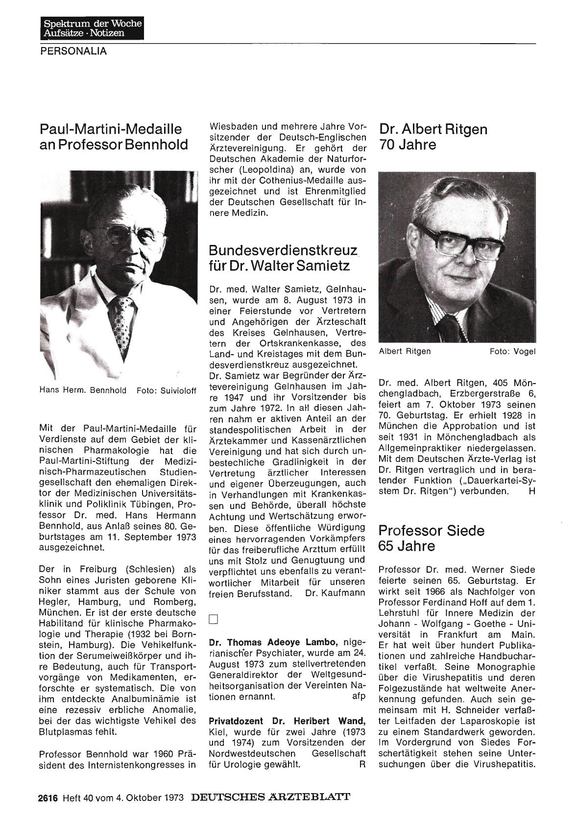Vorschauseite 1: Dr. Thomas Adeoye Lambo
