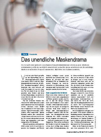 Vorschauseite 1: Pandemie: Das unendliche Maskendrama