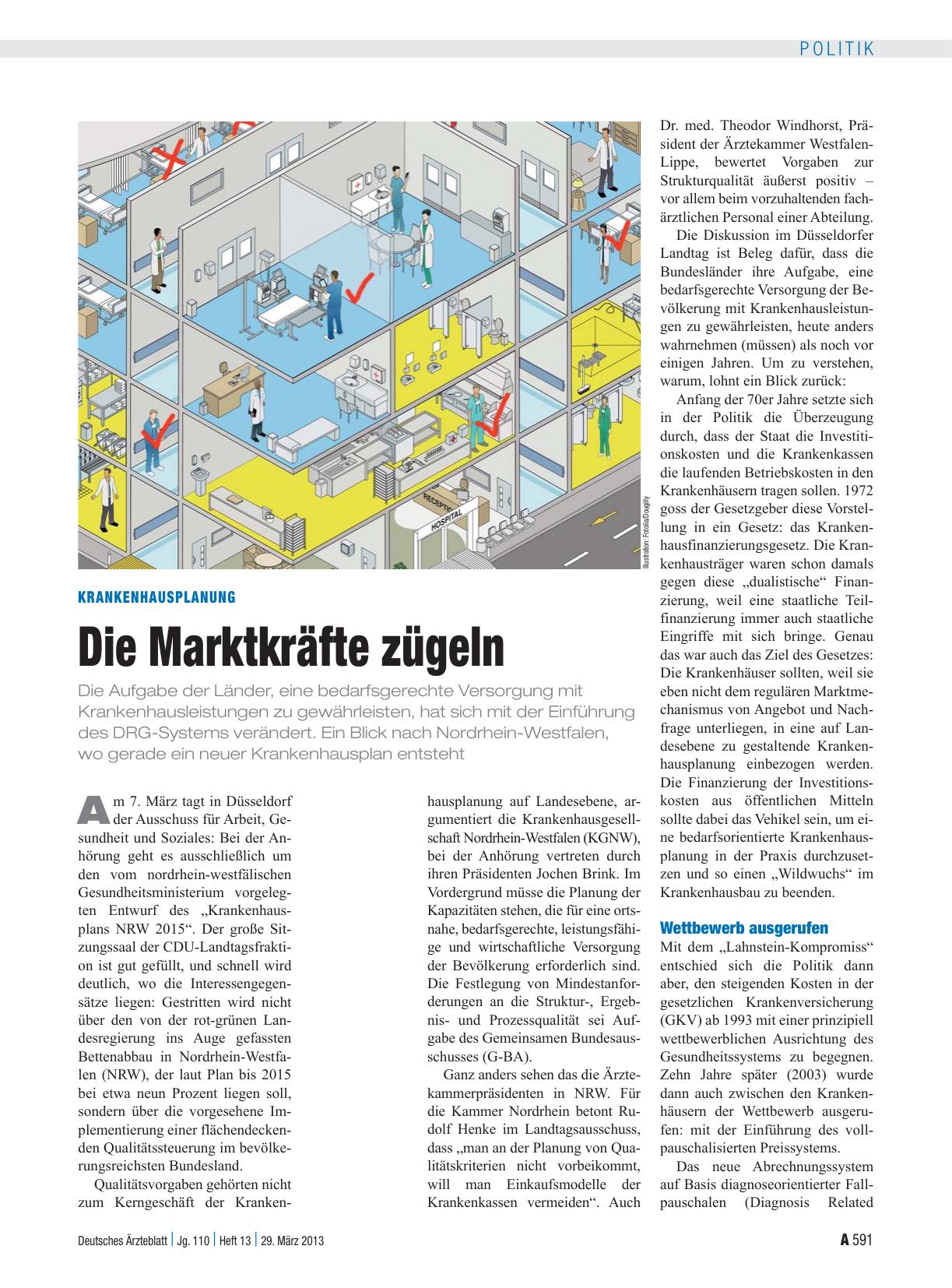Vorschauseite 1: Krankenhausplanung: Die Marktkräfte zügeln
