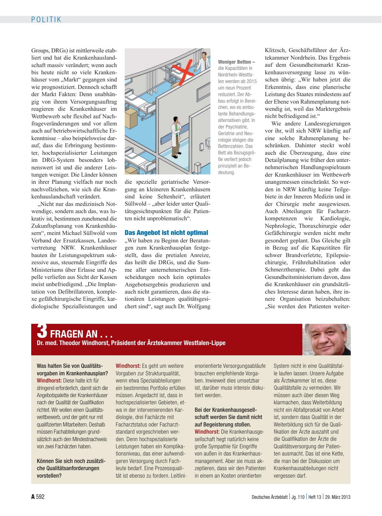 Vorschauseite 2: Krankenhausplanung: Die Marktkräfte zügeln