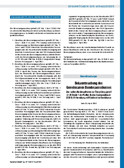 Vorschauseite 1: Mitteilungen