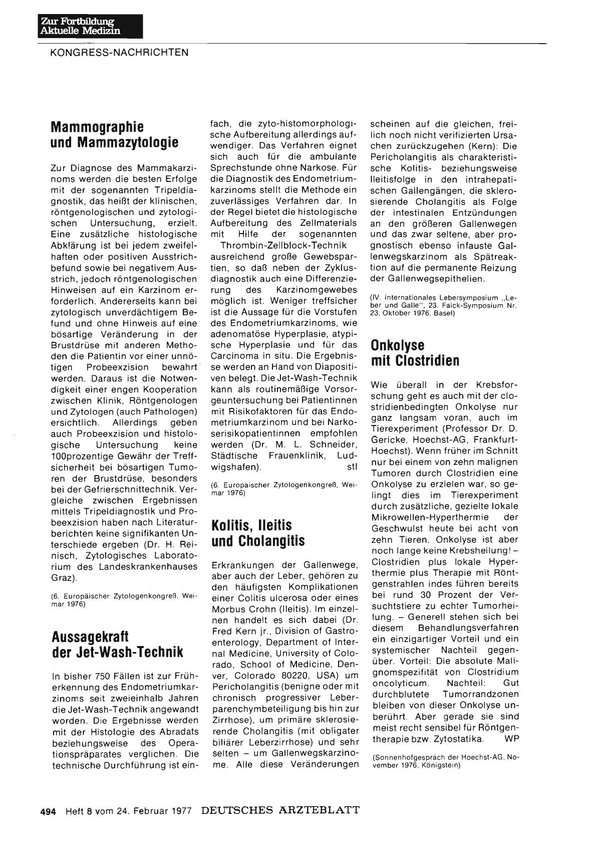 Vorschauseite 1: Aussagekraft der Jet-Wash-Technik