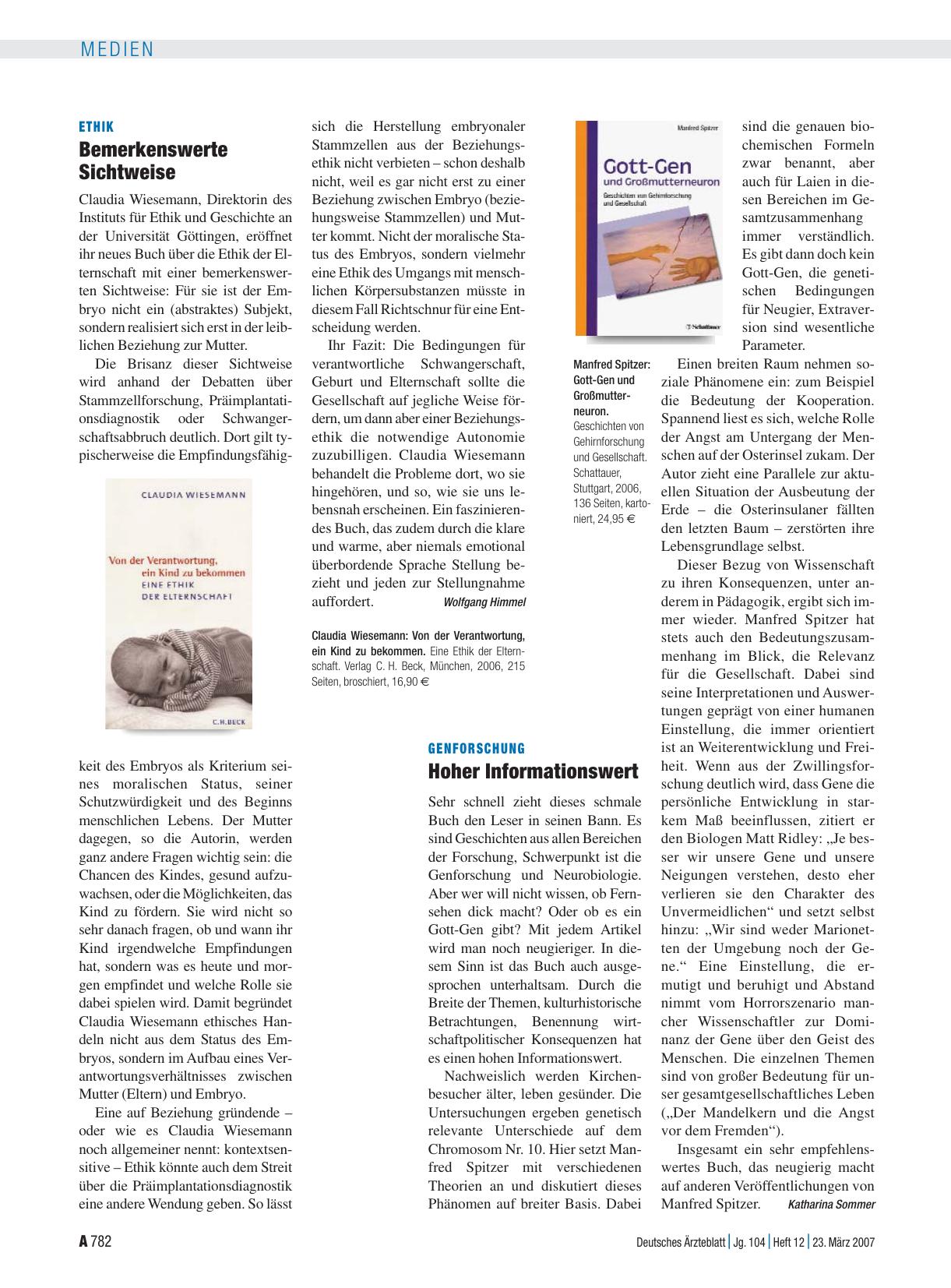 Vorschauseite 1: Von der Verantwortung, ein Kind zu bekommen. Eine Ethik der Elternschaft