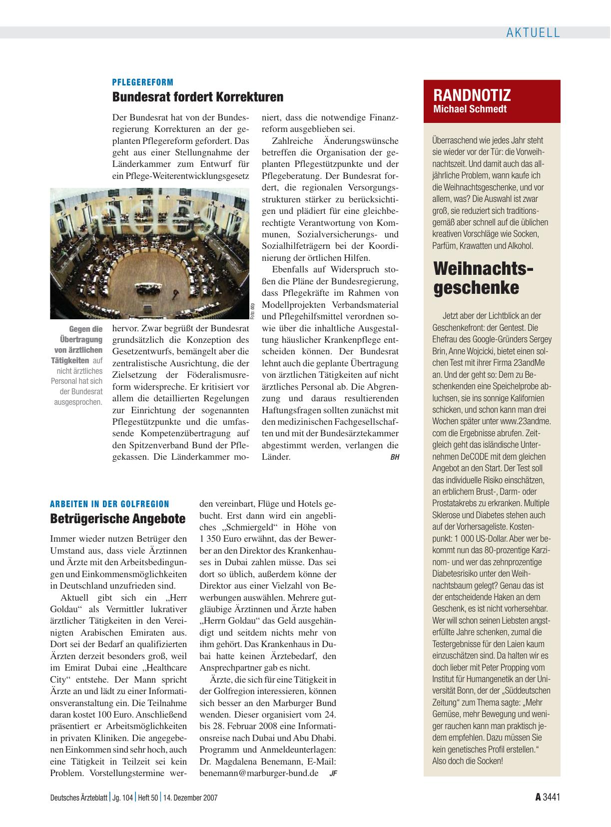 Vorschauseite 1: RANDNOTIZ: Weihnachtsgeschenke