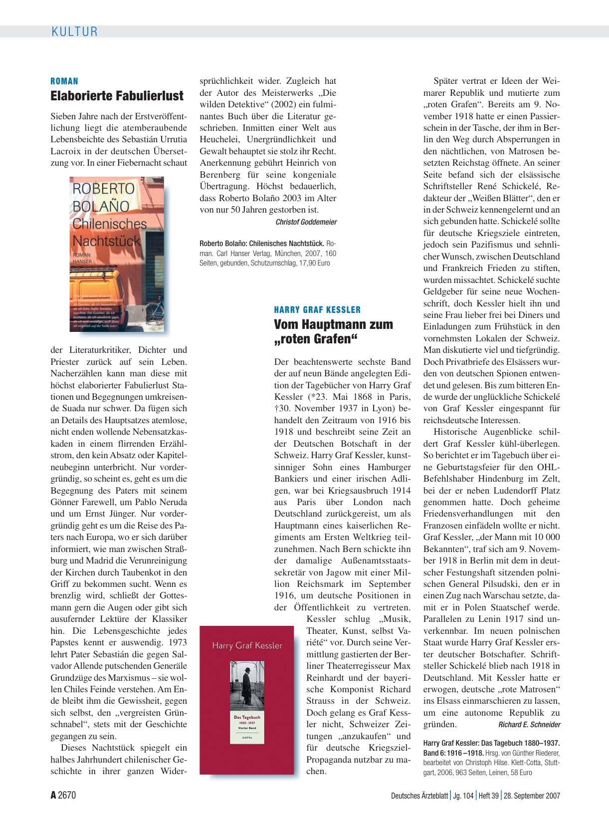 Vorschauseite 1: Harry Graf Kessler: Vom Hauptmann zum „roten Grafen“