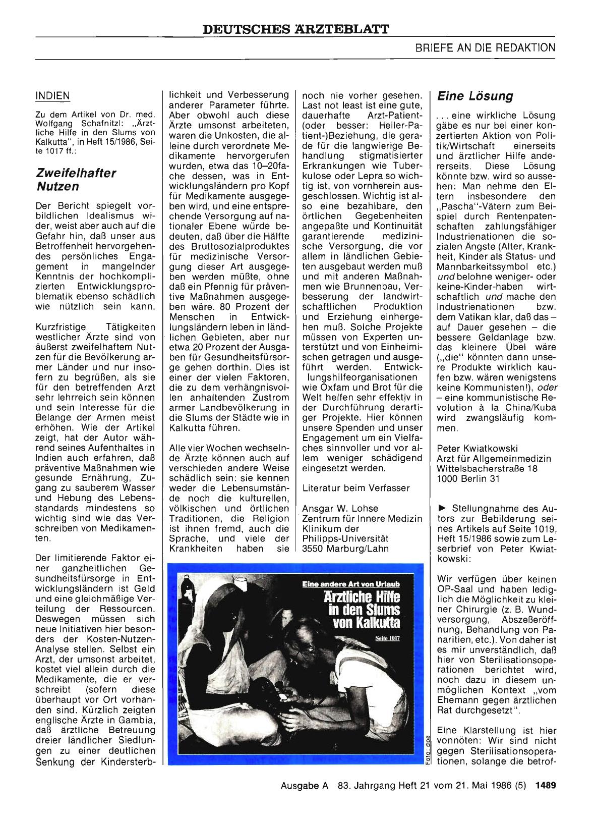 Vorschauseite 1: INDIEN: Eine Lösung