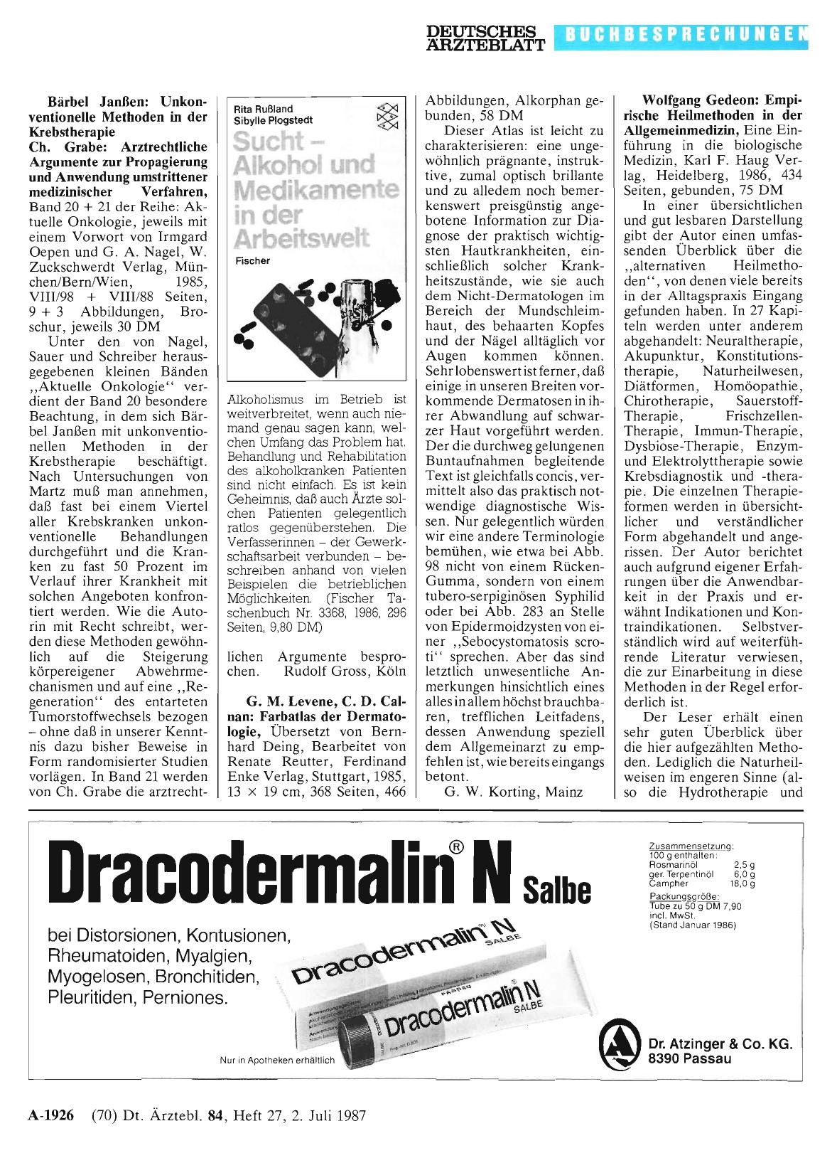 Vorschauseite 1: G. M. Levene, C. D. Calnan: Farbatlas der Dermatologie