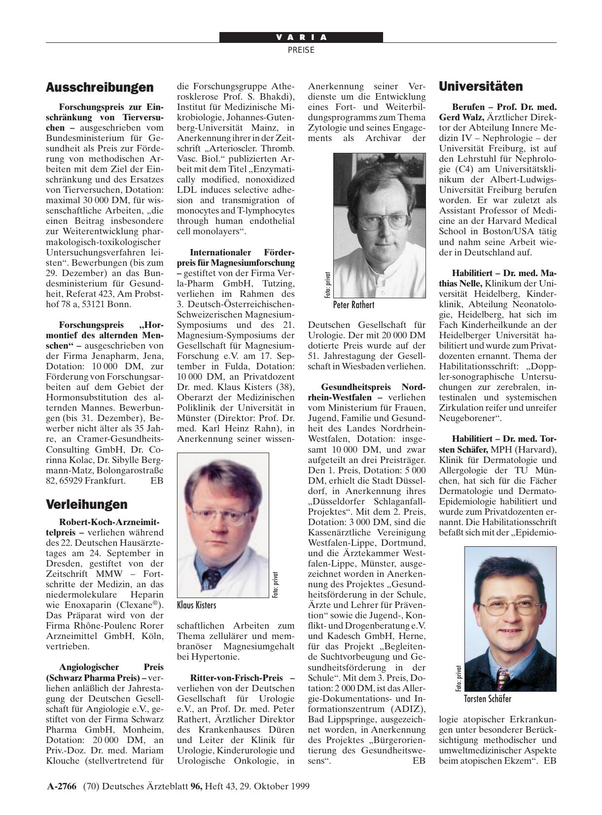 Vorschauseite 1: Ausschreibungen