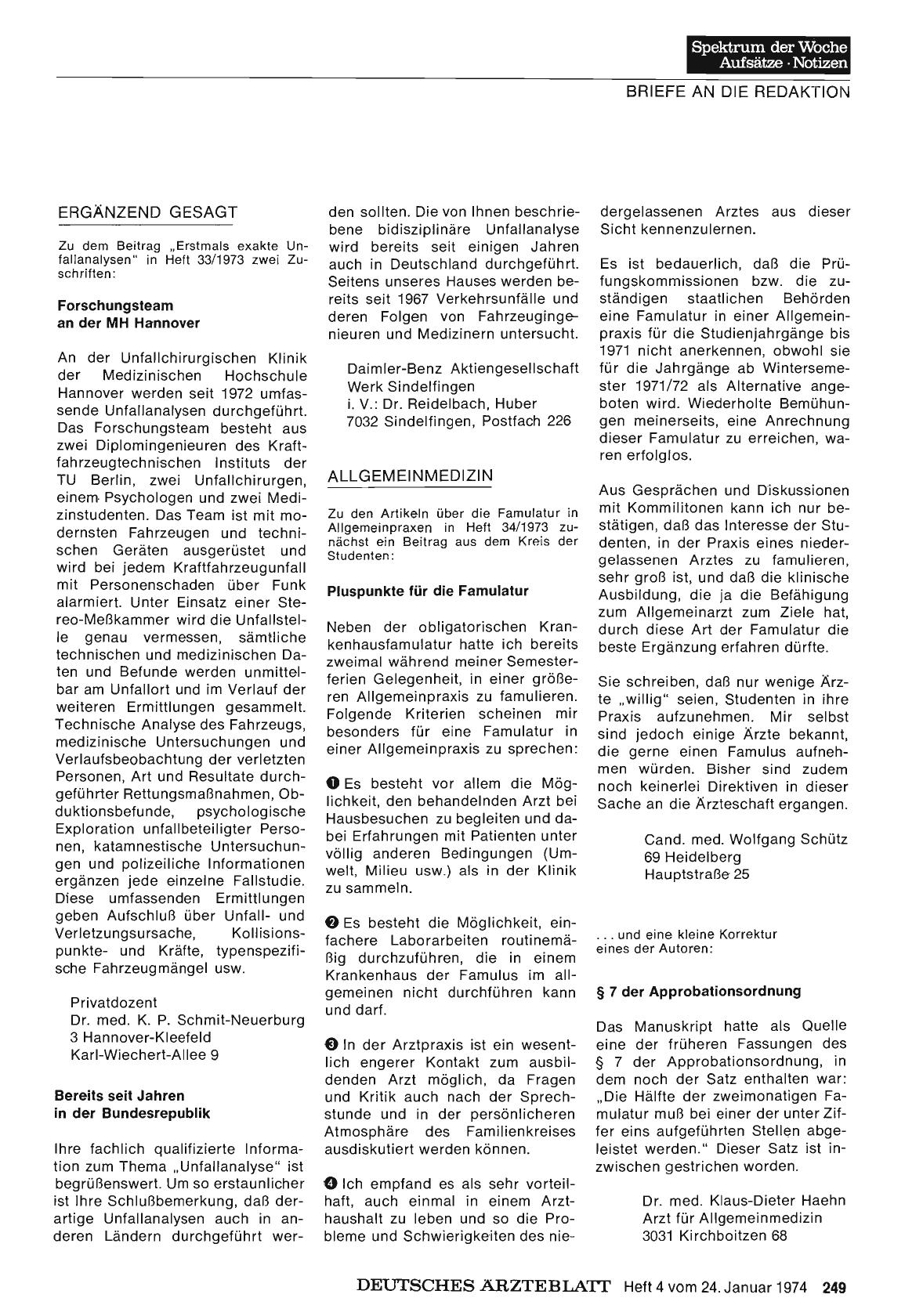 Vorschauseite 1: Ergänzend gesagt: Bereits seit Jahren in der Bundesrepublik