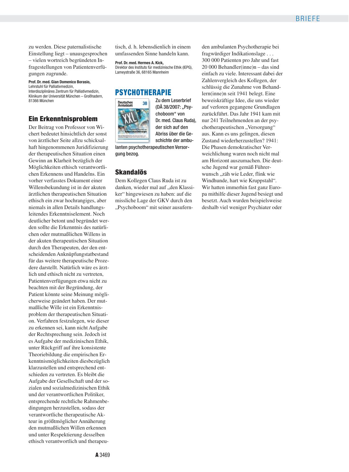 Vorschauseite 1: Patientenverfügungen: Ein Erkenntnisproblem