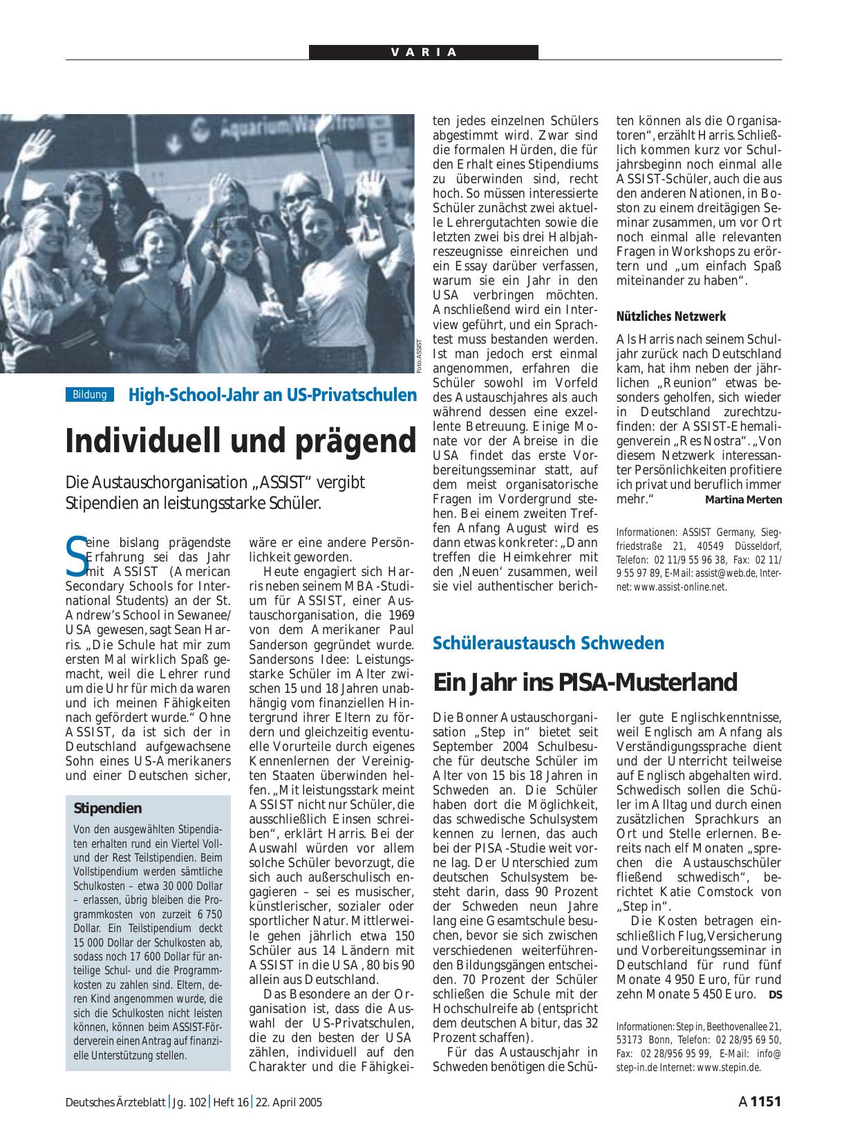 Vorschauseite 1: Schüleraustausch Schweden: Ein Jahr ins PISA-Musterland