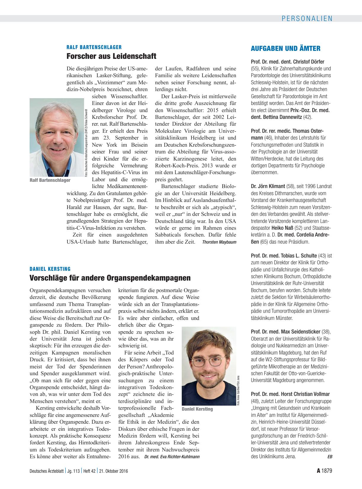 Vorschauseite 1: Daniel Kersting: Vorschläge für andere Organspendekampagnen